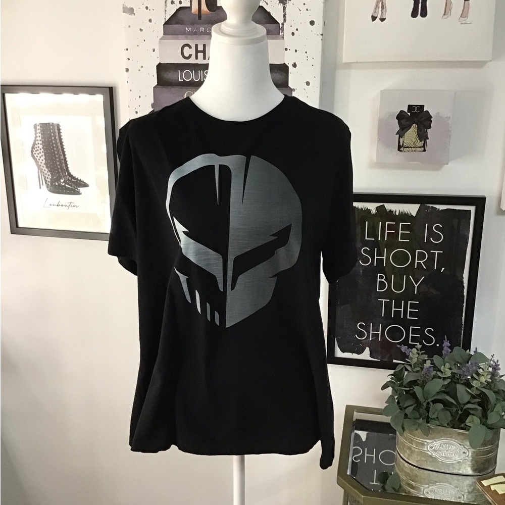 Custom Corvette Jake Bella Canvas Black Tee with Silver Graphic
